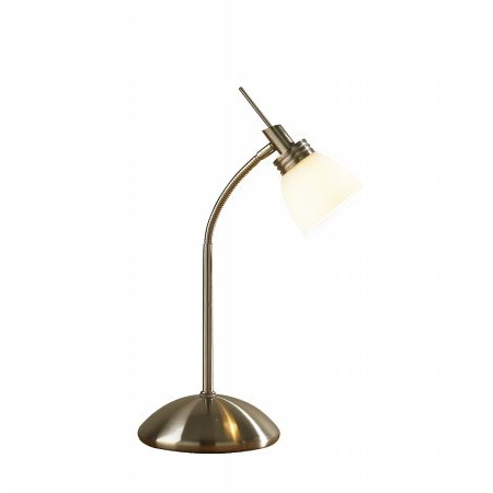 Dar Lighting - Agean Touch Table Lamp Antique Brass G9 complete with Op