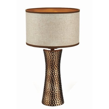 Dar Lighting - Bokara Table Lamp Bronze complete with Shade