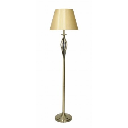 Dar Lighting - Bybliss Floor Lamp Antique Brass complete with BYB1535 Gol