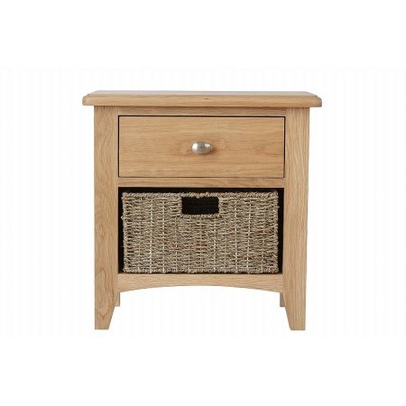 Kettle Interiors - Gairloch Oak 1 Drawer 1 Basket Unit