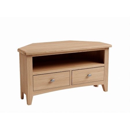 Kettle Interiors - Gairloch Oak Corner TV Unit