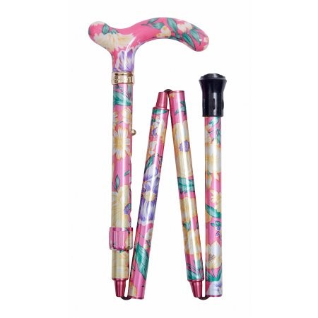 Classic Canes - Folding Cane Petite in Pink Floral