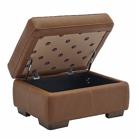 G Plan Upholstery - Elliot Leather Storage Footstool