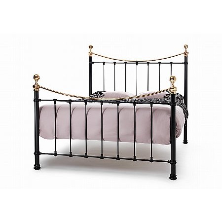 Serene - Ethan Bedstead in Black with Brass