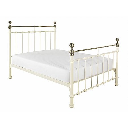 The Smith Collection - Richmond Metal Bedstead in Cream Brass