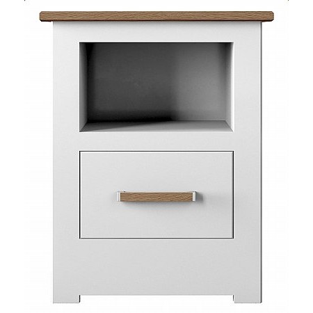 Hill And Hunter - Modo 1 Drawer Open Shelf Bedside