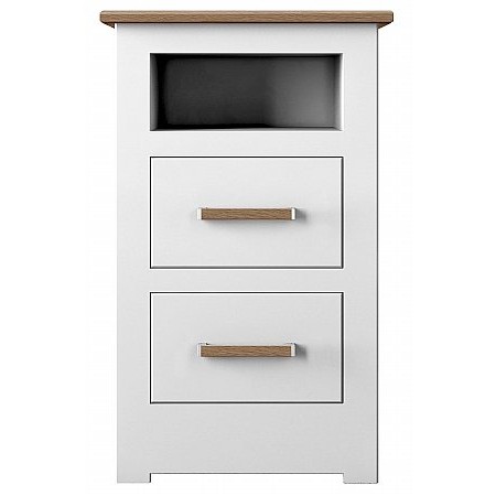 Hill And Hunter - Modo 2 Drawer Open Shelf Bedside