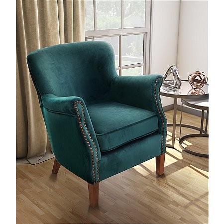 Ancient Mariner - Cromarty Armchair Teal Velvet