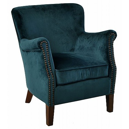 Ancient Mariner - Cromarty Armchair Blue Velvet