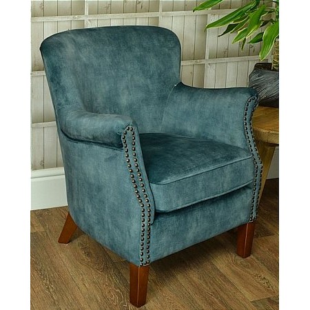 Ancient Mariner - Cromarty Deep Green Velvet Armchair