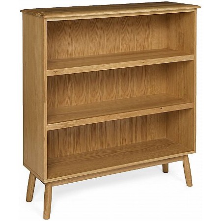 The Smith Collection - Malmo Oak Wide Bookcase