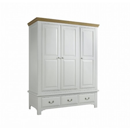 The Smith Collection - Cavacuiti 3 Door Oak Wardrobe