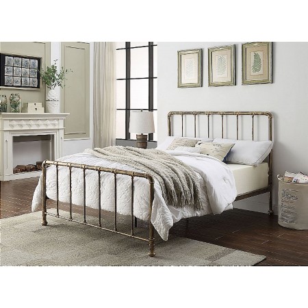 The Smith Collection - Kensa Metal Bedstead in Antique Bronze