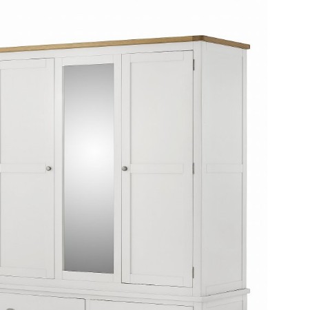 The Smith Collection - Polperro Triple Wardrobe White