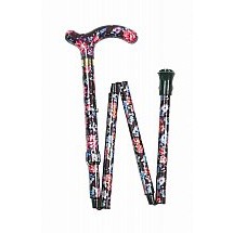 1089/Classic-Canes/Folding-Cane-Folding-Petite-Cane-Black-Floral